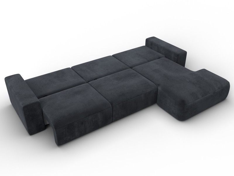 Диван угловой Лига-036 НПБ Классик Лонг правый угол, Велюр, TOWER 11 темно-серый