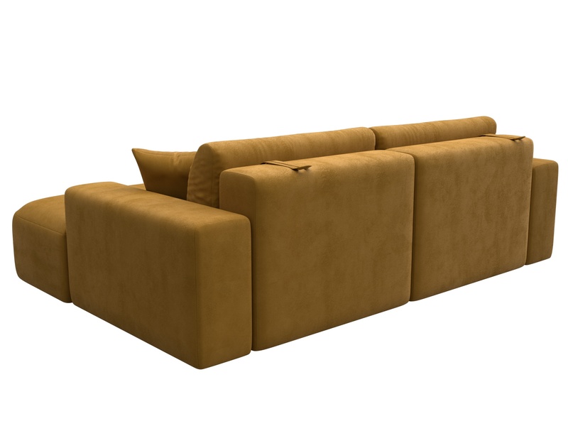 Диван угловой Лига-036 НПБ Классик правый угол, Велюр, BRUT 10 желтый