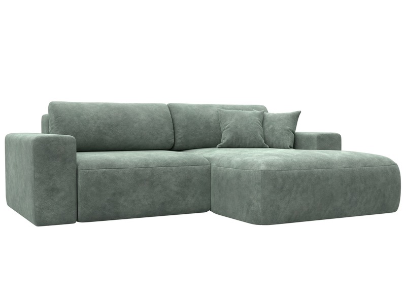 Диван угловой Лига-036 НПБ Классик правый угол, Велюр, BRUT 08 зеленый