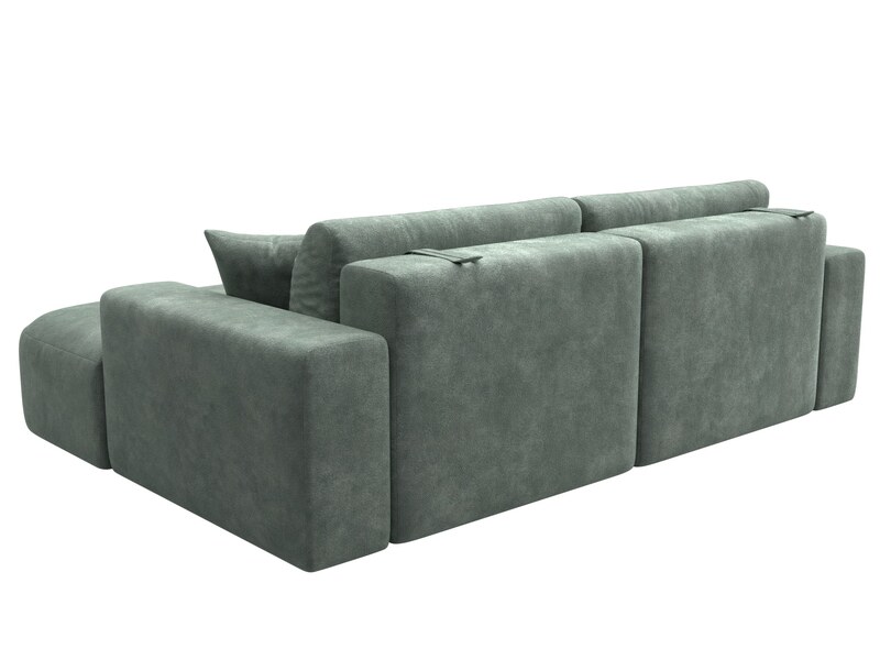 Диван угловой Лига-036 НПБ Классик правый угол, Велюр, BRUT 08 зеленый