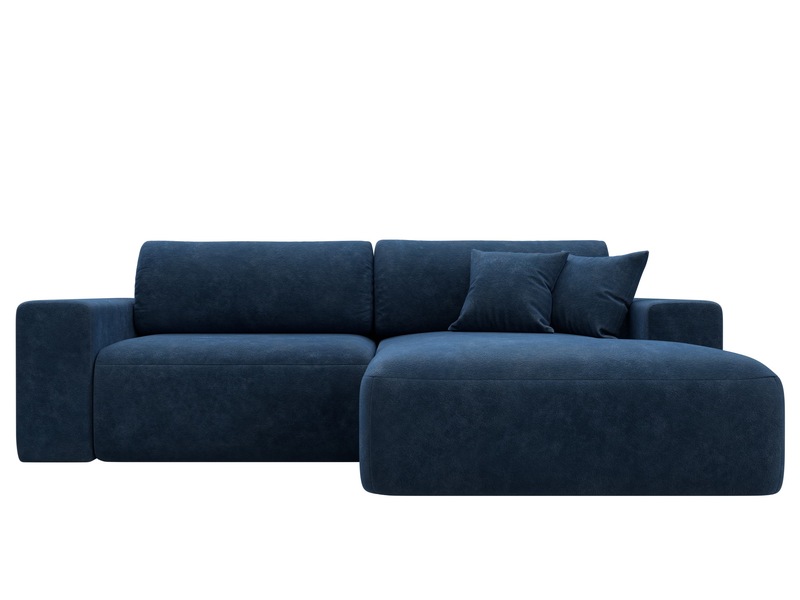 Диван угловой Лига-036 НПБ Классик правый угол, Велюр, BRUT 11 синий