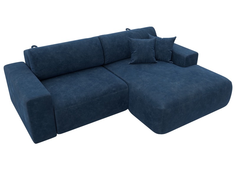 Диван угловой Лига-036 НПБ Классик правый угол, Велюр, BRUT 11 синий