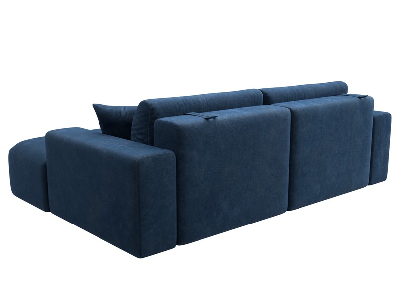 Диван угловой Лига-036 НПБ Классик правый угол, Велюр, BRUT 11 синий