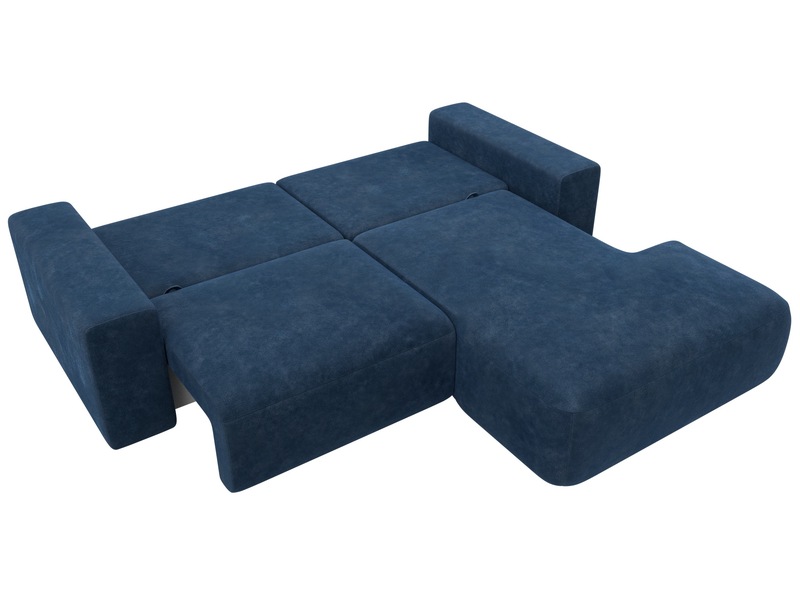 Диван угловой Лига-036 НПБ Классик правый угол, Велюр, BRUT 11 синий