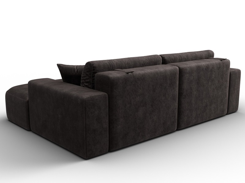 Диван угловой Лига-036 НПБ Классик правый угол, Велюр, BRUT 17 коричневый