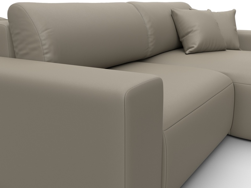 Диван угловой Лига-036 НПБ Классик правый угол, Экокожа, GRIFON 04 бежевый