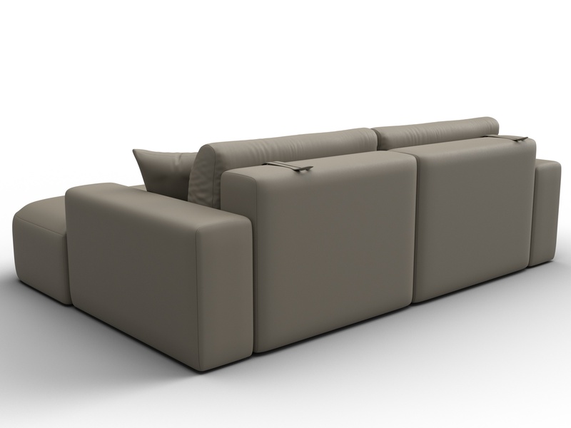 Диван угловой Лига-036 НПБ Классик правый угол, Экокожа, GRIFON 04 бежевый