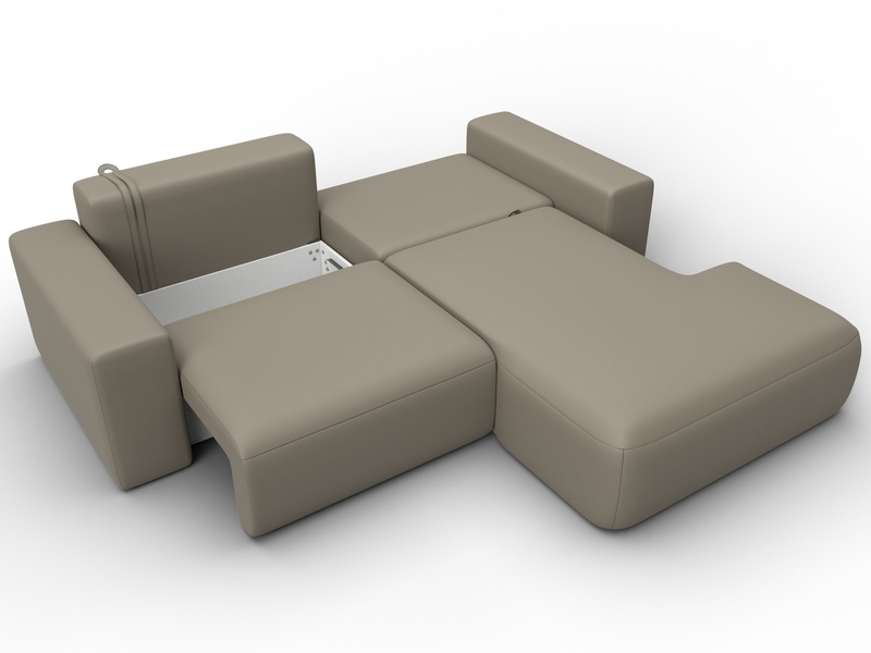 Диван угловой Лига-036 НПБ Классик правый угол, Экокожа, GRIFON 04 бежевый