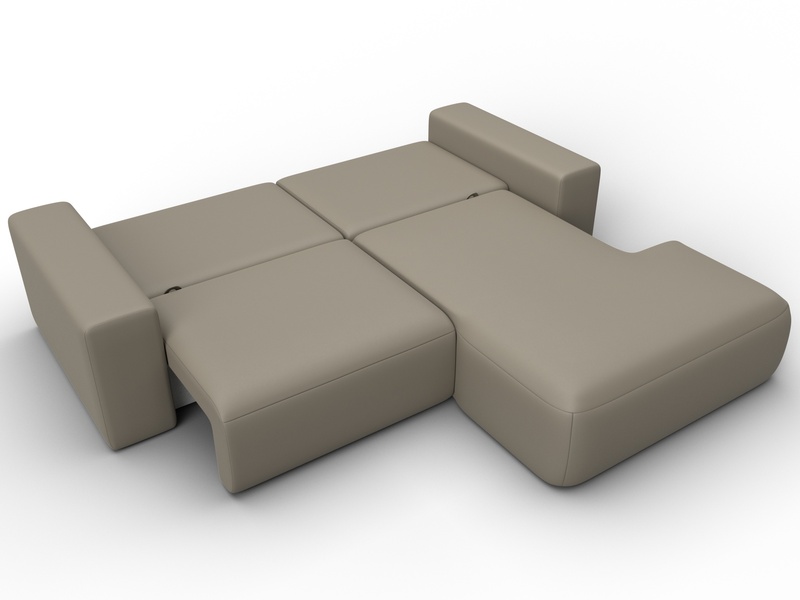 Диван угловой Лига-036 НПБ Классик правый угол, Экокожа, GRIFON 04 бежевый