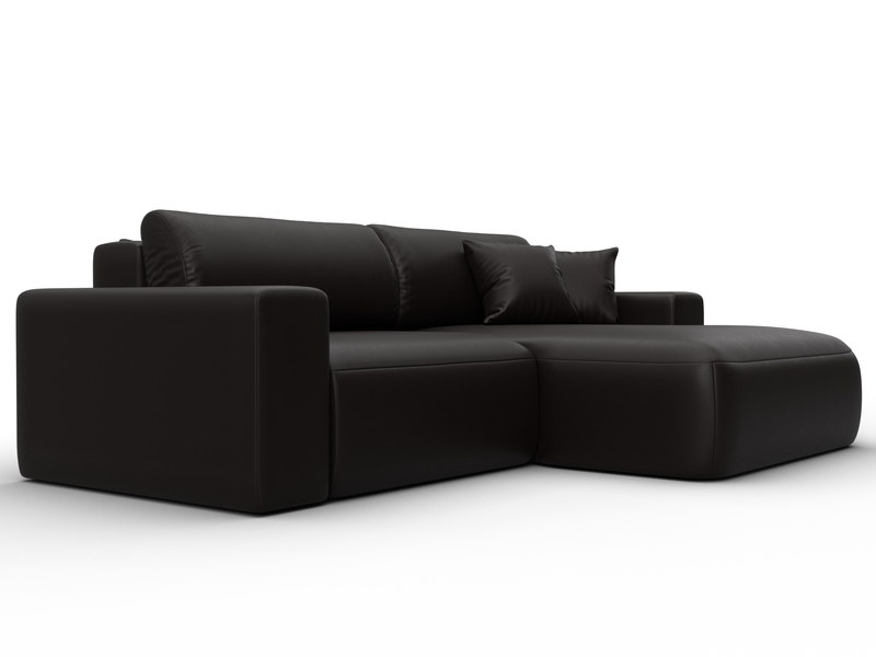 Диван угловой Лига-036 НПБ Классик правый угол, Экокожа, GRIFON 12 коричневый