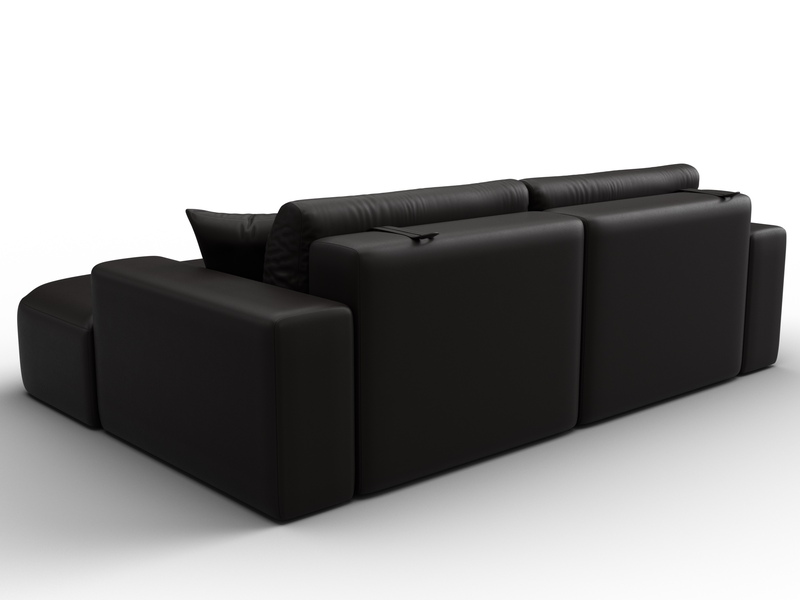 Диван угловой Лига-036 НПБ Классик правый угол, Экокожа, GRIFON 12 коричневый