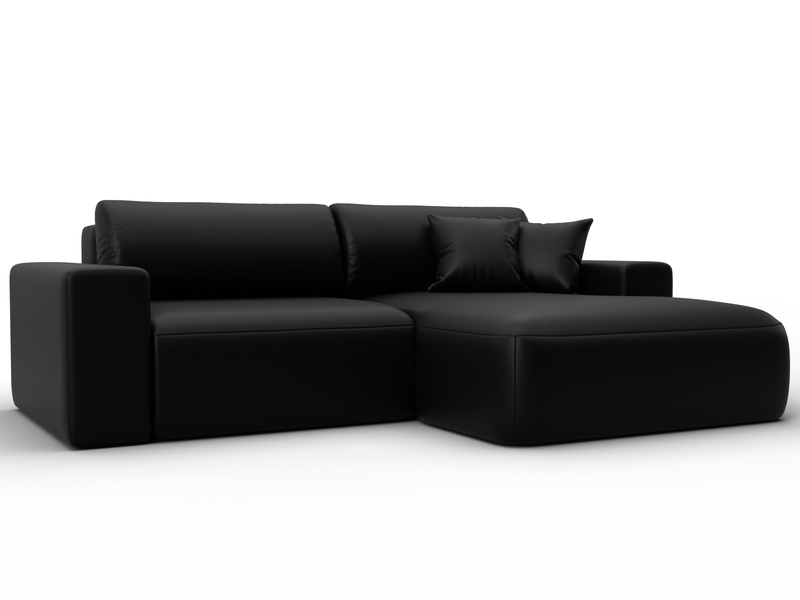 Диван угловой Лига-036 НПБ Классик правый угол, Экокожа, GRIFON 18 черный