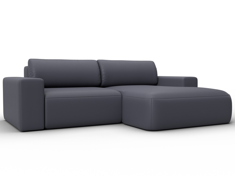 Диван угловой Лига-036 НПБ Классик правый угол, Экокожа, GRIFON 15 серый