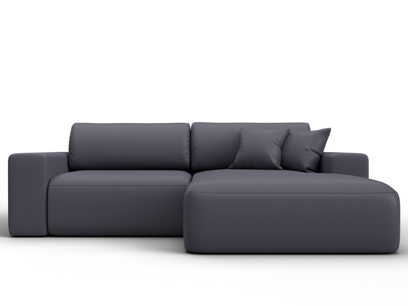 Диван угловой Лига-036 НПБ Классик правый угол, Экокожа, GRIFON 15 серый