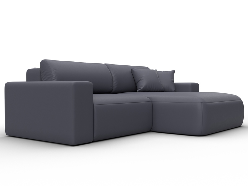 Диван угловой Лига-036 НПБ Классик правый угол, Экокожа, GRIFON 15 серый