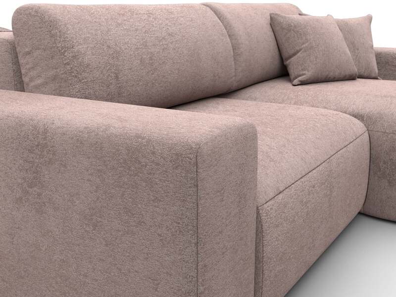 Диван угловой Лига-036 НПБ Классик правый угол, Велюр, TOWER 05 бежевый