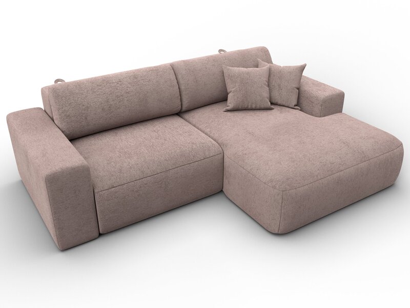 Диван угловой Лига-036 НПБ Классик правый угол, Велюр, TOWER 05 бежевый