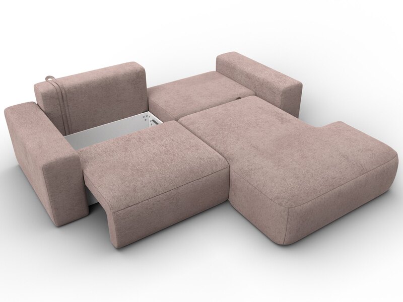 Диван угловой Лига-036 НПБ Классик правый угол, Велюр, TOWER 05 бежевый