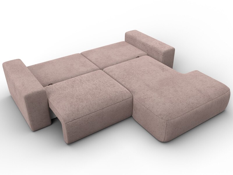 Диван угловой Лига-036 НПБ Классик правый угол, Велюр, TOWER 05 бежевый