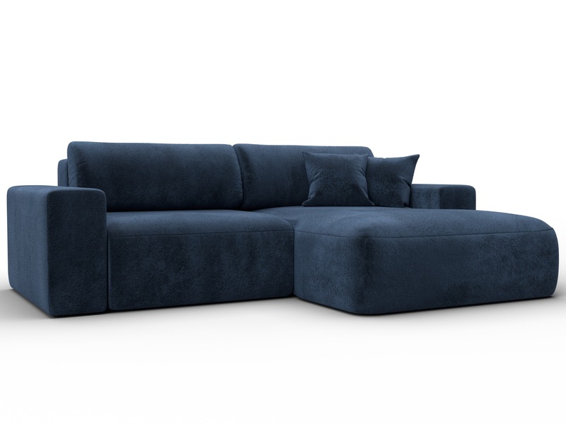 Диван угловой Лига-036 НПБ Классик правый угол, Велюр, TOWER 13 синий