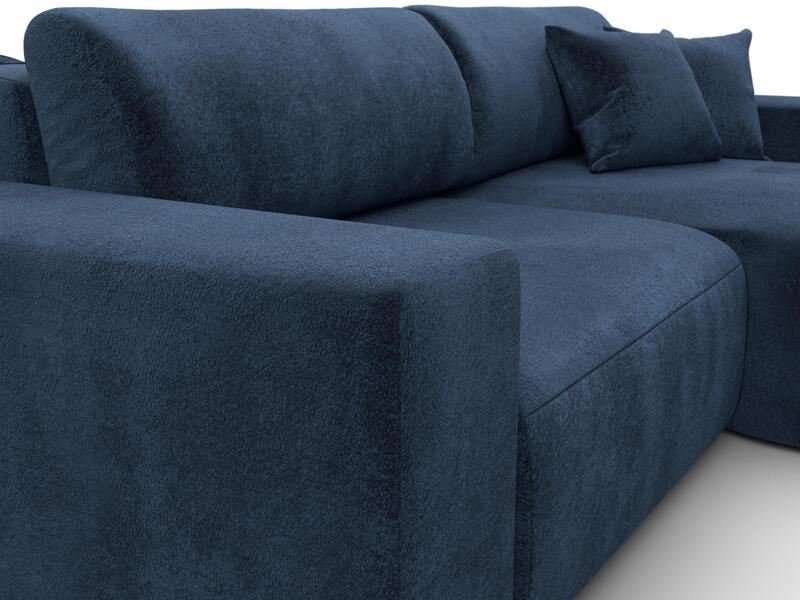 Диван угловой Лига-036 НПБ Классик правый угол, Велюр, TOWER 13 синий