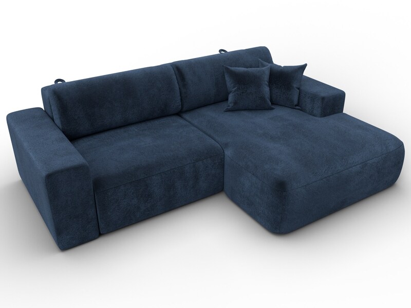 Диван угловой Лига-036 НПБ Классик правый угол, Велюр, TOWER 13 синий