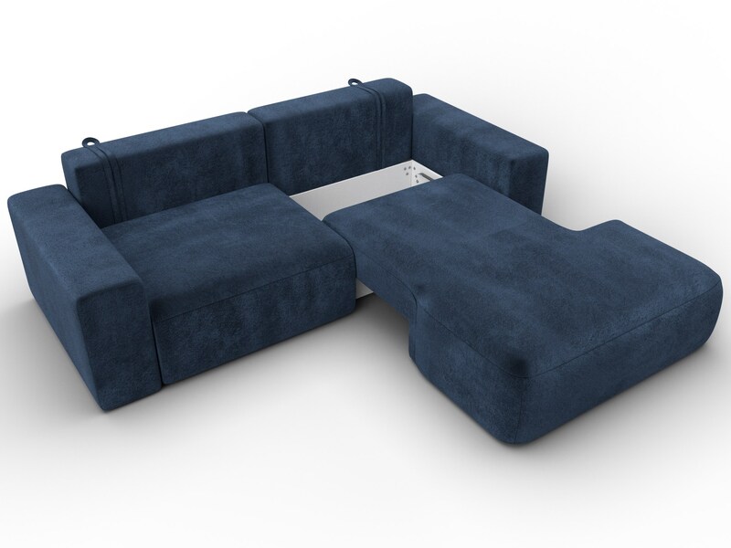 Диван угловой Лига-036 НПБ Классик правый угол, Велюр, TOWER 13 синий