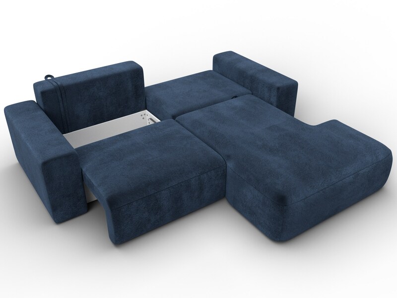 Диван угловой Лига-036 НПБ Классик правый угол, Велюр, TOWER 13 синий