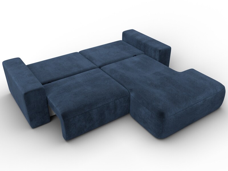 Диван угловой Лига-036 НПБ Классик правый угол, Велюр, TOWER 13 синий