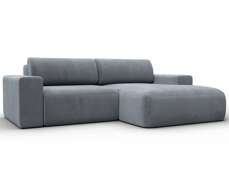 Диван угловой Лига-036 НПБ Классик правый угол, Велюр, TOWER 10 серый