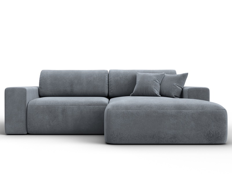 Диван угловой Лига-036 НПБ Классик правый угол, Велюр, TOWER 10 серый