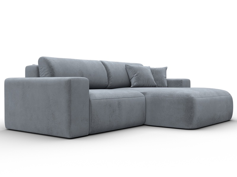 Диван угловой Лига-036 НПБ Классик правый угол, Велюр, TOWER 10 серый