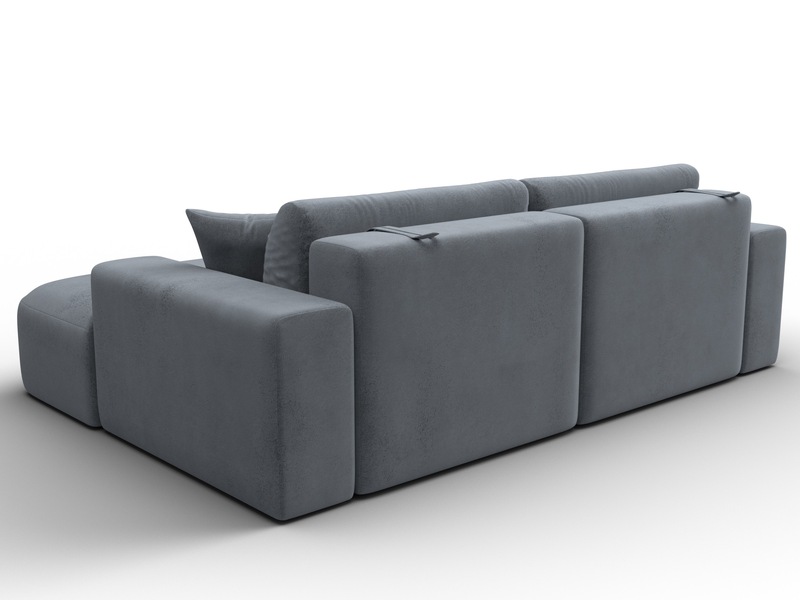 Диван угловой Лига-036 НПБ Классик правый угол, Велюр, TOWER 10 серый