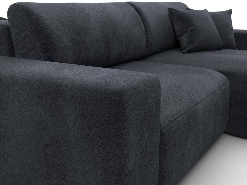 Диван угловой Лига-036 НПБ Классик правый угол, Велюр, TOWER 11 темно-серый