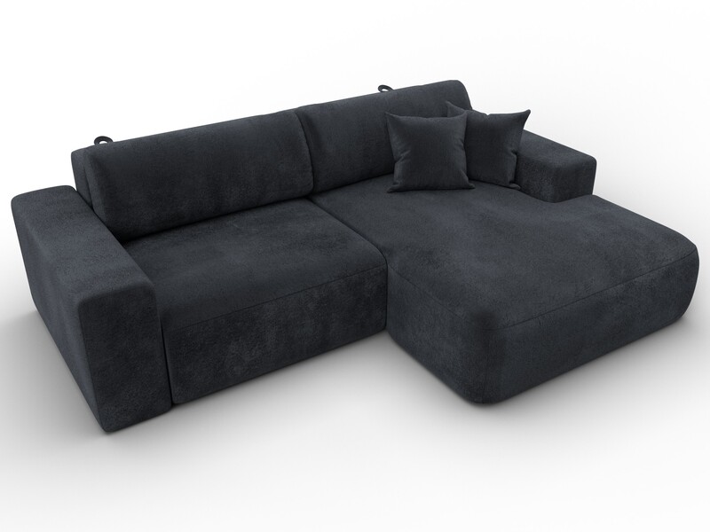 Диван угловой Лига-036 НПБ Классик правый угол, Велюр, TOWER 11 темно-серый