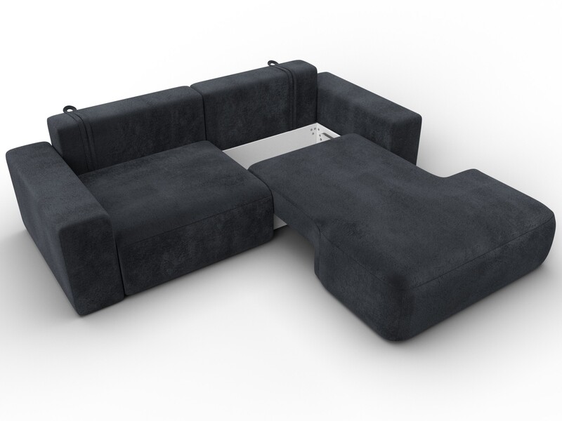 Диван угловой Лига-036 НПБ Классик правый угол, Велюр, TOWER 11 темно-серый