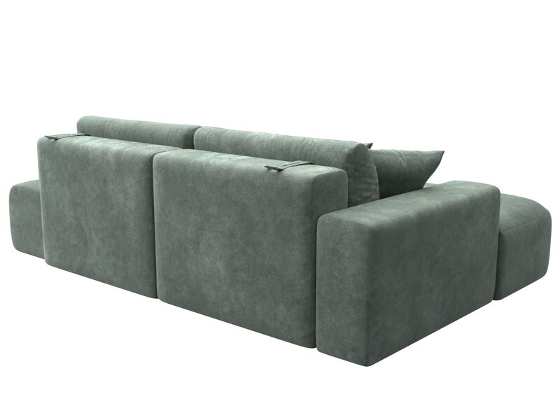 Диван угловой Лига-036 НПБ Модерн левый угол, Велюр, BRUT 08 зеленый