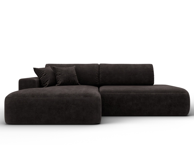 Диван угловой Лига-036 НПБ Модерн левый угол, Велюр, BRUT 17 коричневый