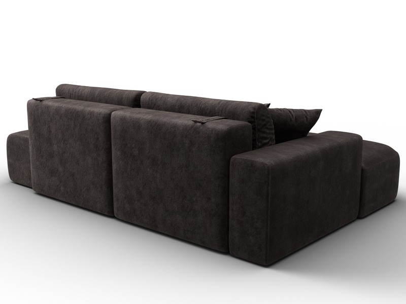 Диван угловой Лига-036 НПБ Модерн левый угол, Велюр, BRUT 17 коричневый