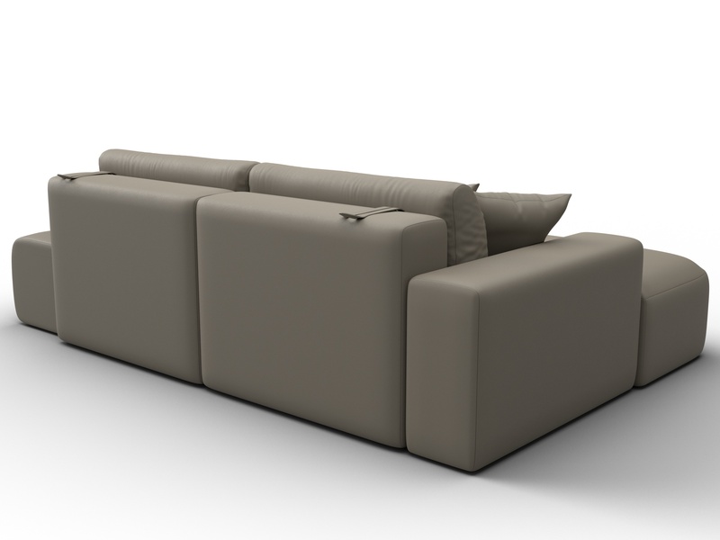 Диван угловой Лига-036 НПБ Модерн левый угол, Экокожа, GRIFON 04 бежевый