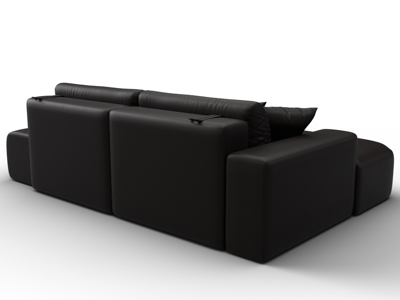 Диван угловой Лига-036 НПБ Модерн левый угол, Экокожа, GRIFON 12 коричневый