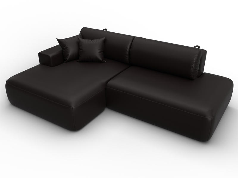 Диван угловой Лига-036 НПБ Модерн левый угол, Экокожа, GRIFON 12 коричневый