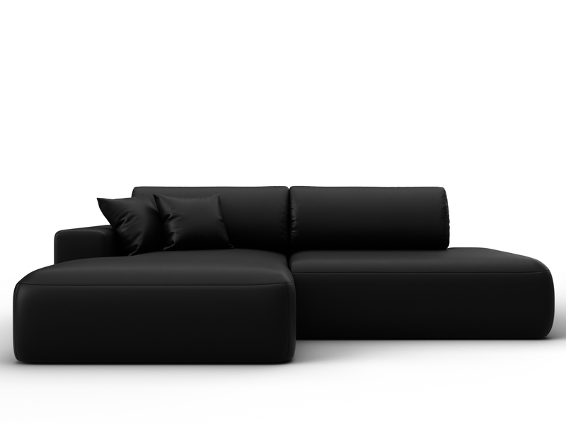 Диван угловой Лига-036 НПБ Модерн левый угол, Экокожа, GRIFON 18 черный