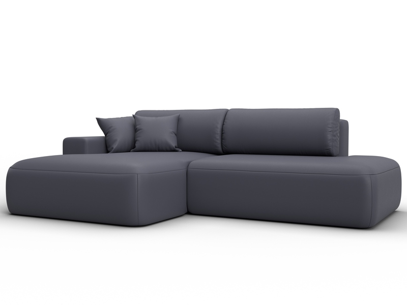 Диван угловой Лига-036 НПБ Модерн левый угол, Экокожа, GRIFON 15 серый