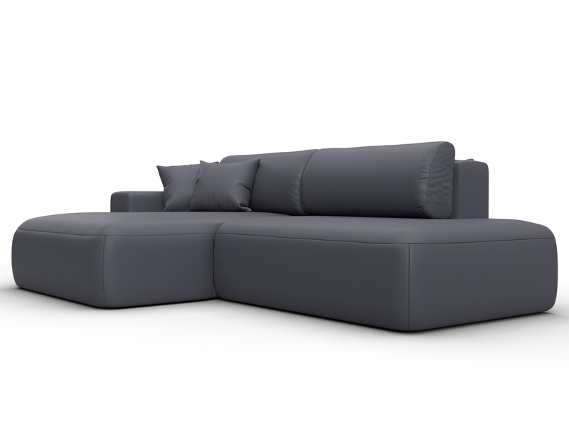 Диван угловой Лига-036 НПБ Модерн левый угол, Экокожа, GRIFON 15 серый