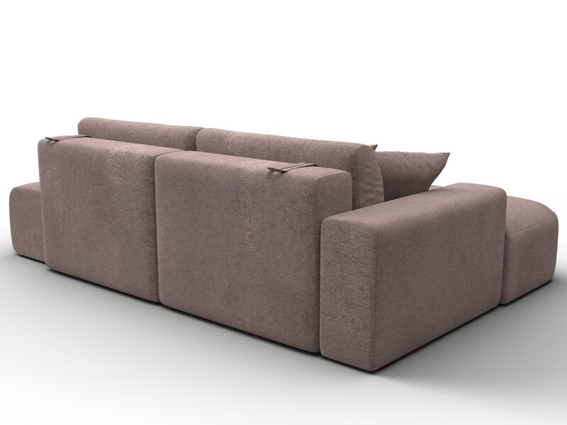 Диван угловой Лига-036 НПБ Модерн левый угол, Велюр, TOWER 05 бежевый