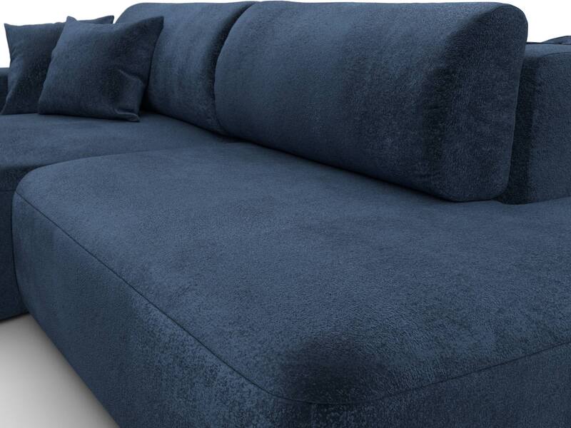 Диван угловой Лига-036 НПБ Модерн левый угол, Велюр, TOWER 13 синий