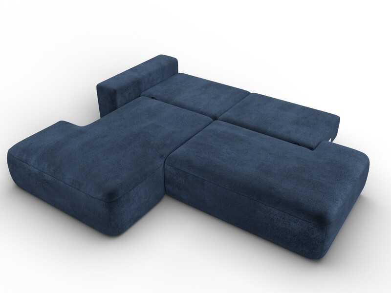 Диван угловой Лига-036 НПБ Модерн левый угол, Велюр, TOWER 13 синий