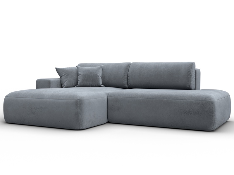 Диван угловой Лига-036 НПБ Модерн левый угол, Велюр, TOWER 10 серый