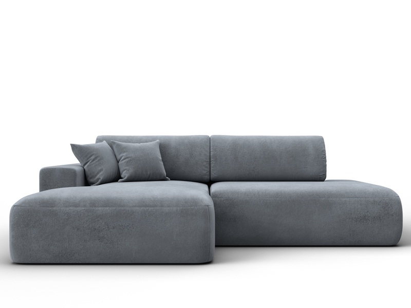 Диван угловой Лига-036 НПБ Модерн левый угол, Велюр, TOWER 10 серый